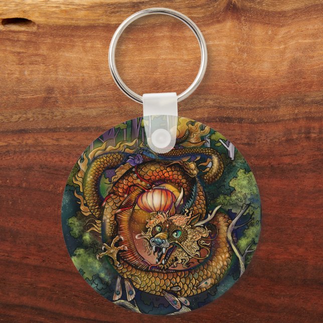 Wood Dragon 2024 Nyckelring (Framsida)