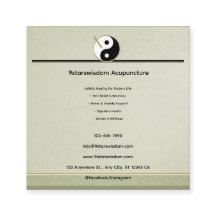 Wood Element Acupuncture appointment card