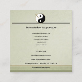 Wood Element Acupuncture appointment card Tidsbeställning Kort