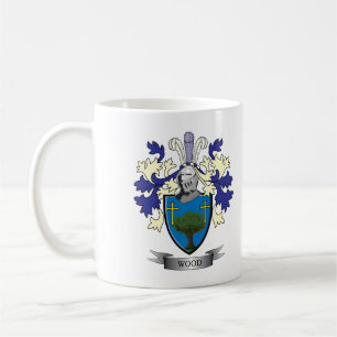Wood familjvapensköldvapensköld kaffemugg