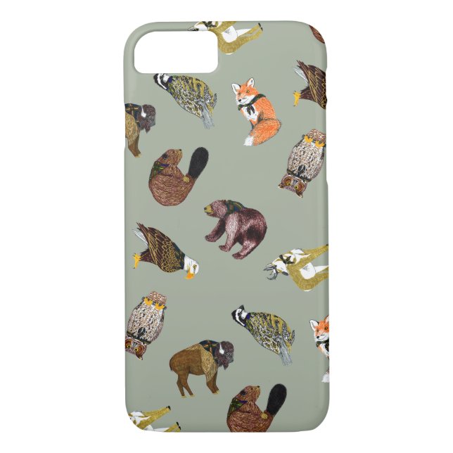 Wood fodral för emblemnötkreaturdugg Case-Mate iPhone skal (Baksida)