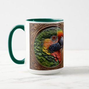 Wood Framed Australian Rainbow Lorikeet Mugg