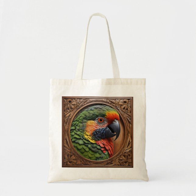 Wood Framed Australian Rainbow Lorikeet Tygkasse (Framsidan)