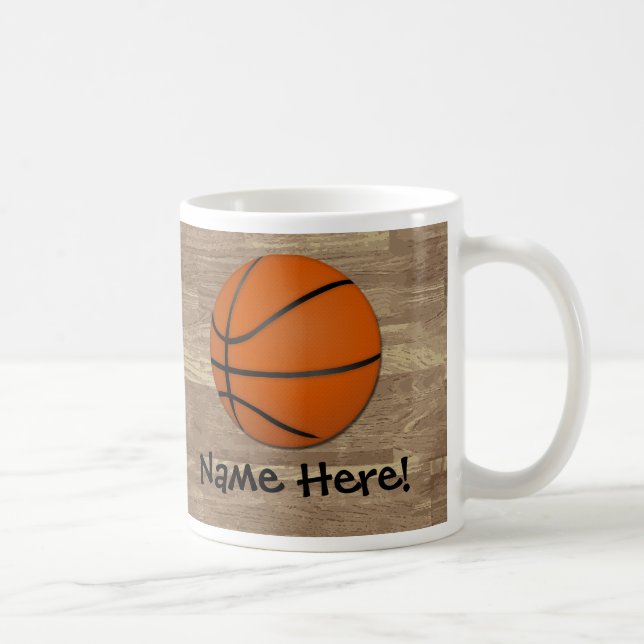 Wood golv för personligbasket kaffemugg (Höger)
