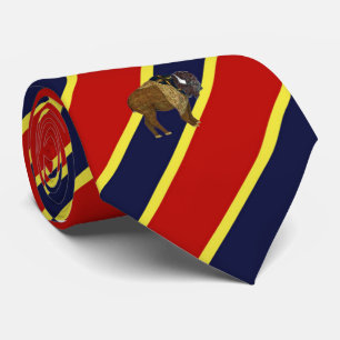 Wood görad randig klänningTie för emblem buffel Slips