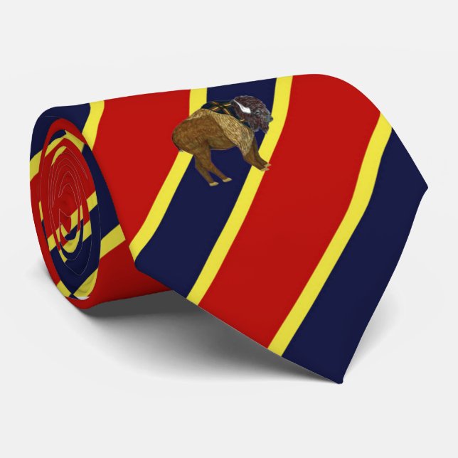 Wood görad randig klänningTie för emblem buffel Slips (Rullad)