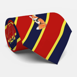 Wood görad randig klänningTie för emblem räv Slips