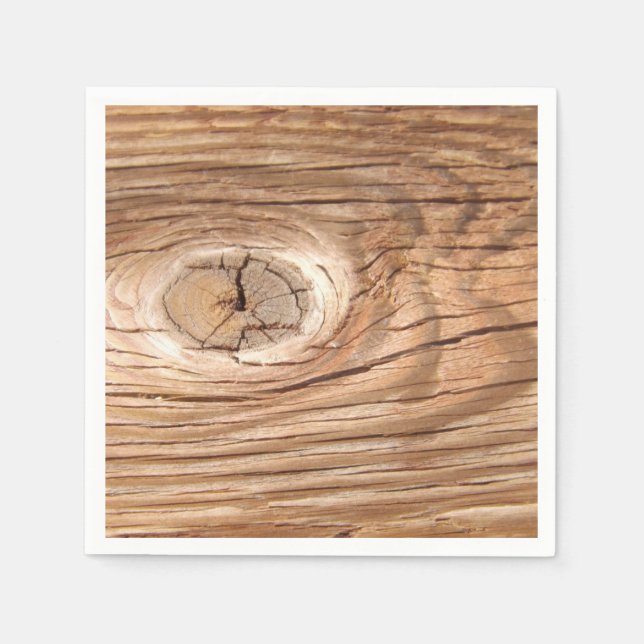 Wood Grain Knothole Pappersservett (Framsidan)