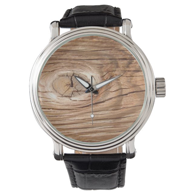 Wood Grain Knothole Watch Armbandsur (Framsida)