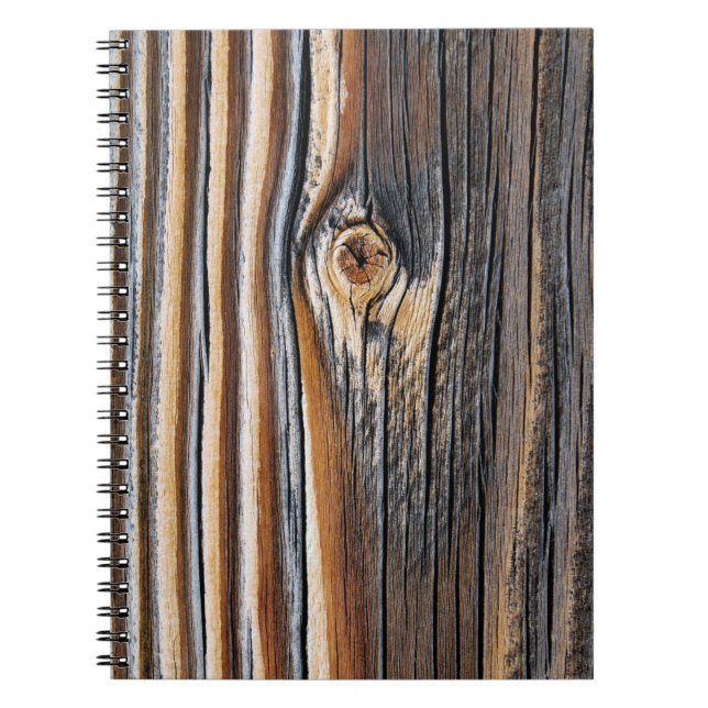 Wood Grain Mönster Anteckningsbok (Framsidan)
