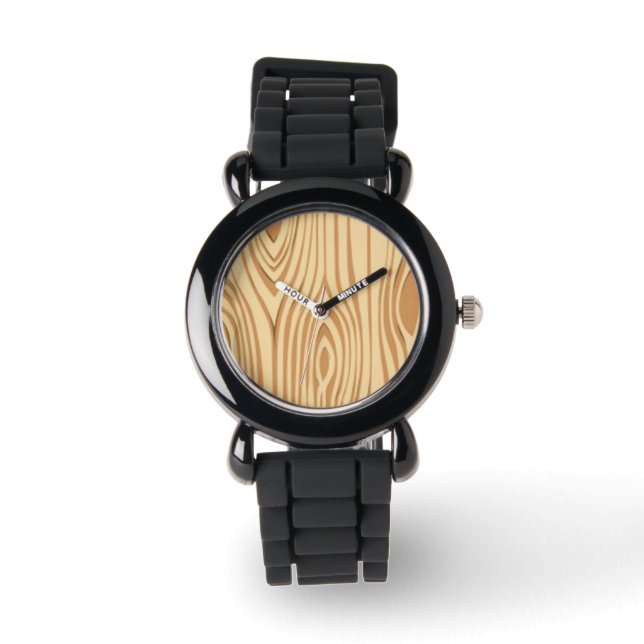 WOOD GRAIN MÖNSTER ARMBANDSUR (Framsida)
