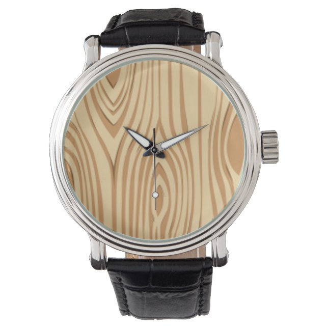 WOOD GRAIN MÖNSTER ARMBANDSUR (Framsida)