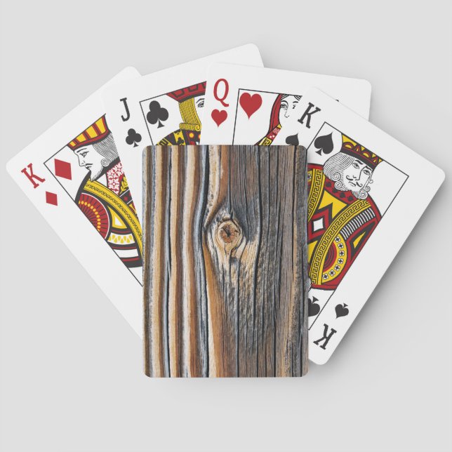 Wood Grain Mönster Casinokort (Baksidan)