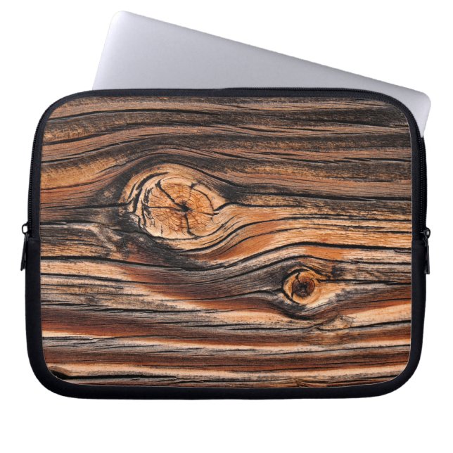 Wood Grain Mönster Laptop Fodral (Framsidan)