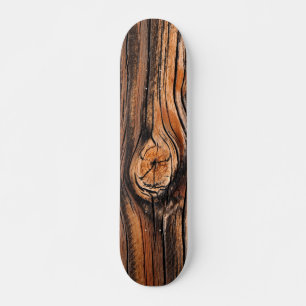 Wood Grain Mönster Old School Skateboard Bräda 21,6 Cm