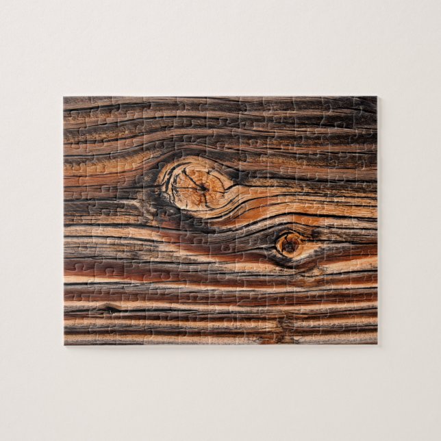 Wood Grain Mönster Pussel (Horisontell)