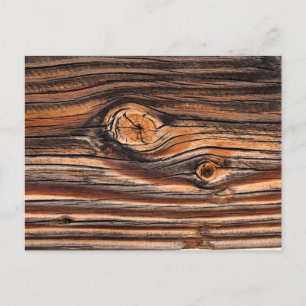 Wood Grain Mönster Vykort