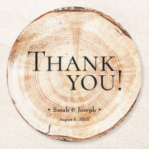 Wood Grain Rustic Tack Bröllop