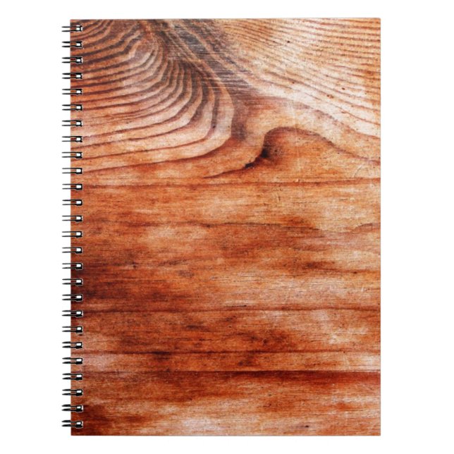 Wood Grain Struktur Anteckningsbok Med Spiral (Framsidan)
