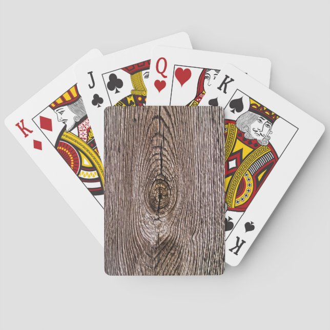 Wood Grain Struktur Casinokort (Baksidan)