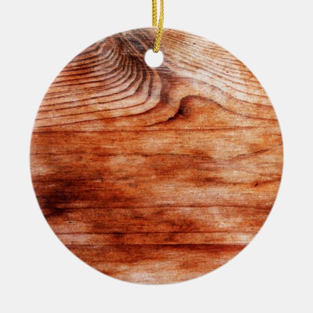 Wood Grain Struktur Julgransprydnad Keramik (Framsidan)