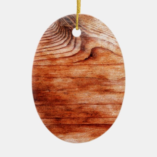 Wood Grain Struktur Julgransprydnad Keramik (Framsidan)