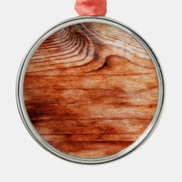 Wood Grain Struktur Julgransprydnad Metall