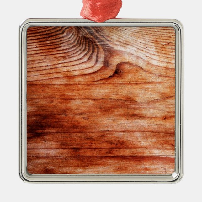 Wood Grain Struktur Julgransprydnad Metall (Framsidan)