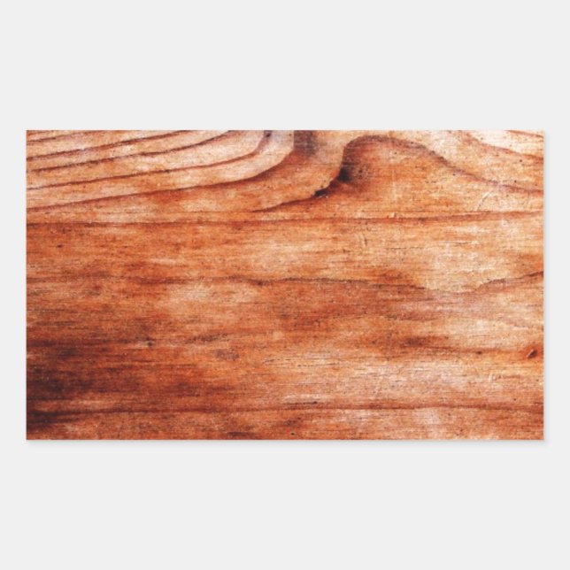 Wood Grain Struktur Rektangulärt Klistermärke (Framsida)