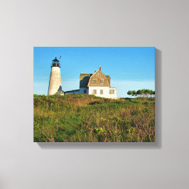 Wood Island fyr Maine Wrapped Canvas