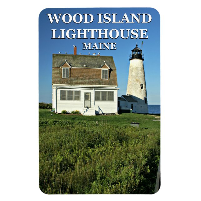 Wood Island Lighthouse, Maine Flexi Magnet (Vertikal)
