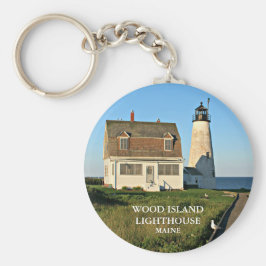 Wood Island Lighthouse Maine Keychain Nyckelring