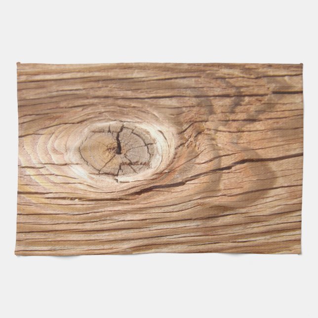 Wood korn Knothole Kökshandduk (Horisontell)