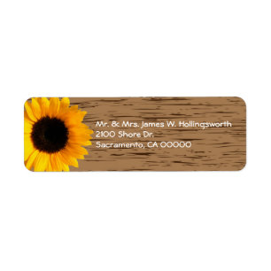 Wood korn- och solrosanpassningsbarreturadress returadress etikett