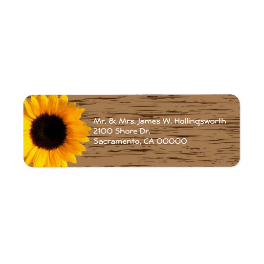 Wood korn- och solrosanpassningsbarreturadress returadress etikett