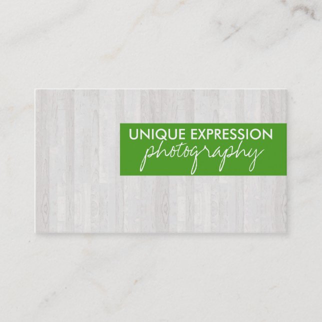 Wood korn visitkort (Framsida)