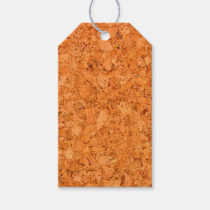 Wood kornLook för Chunky naturlig kork Presentetikett