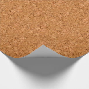 Wood kornLook för Chunky naturlig kork Presentpapper
