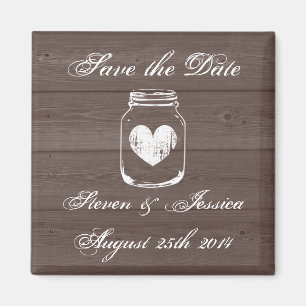 Wood land chic Mason burk spara datum magneter