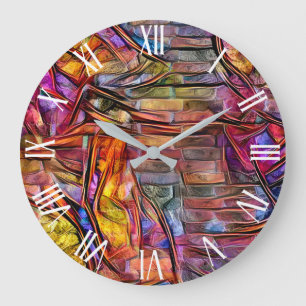Wood Lila Wall Art Dream Stor Klocka