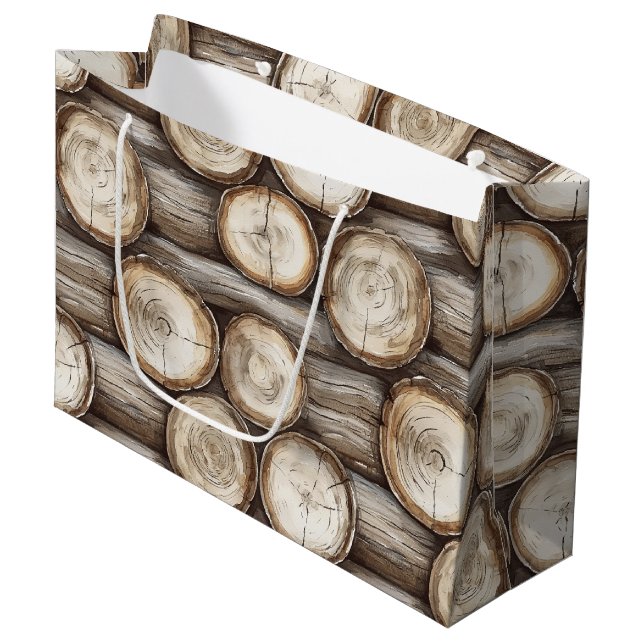 Wood Log Cabin jul (Framsidan Vinklad)