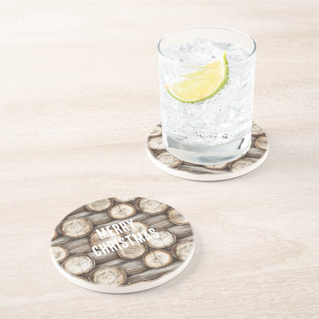 Wood Log Cabin jul Underlägg (Sidan)