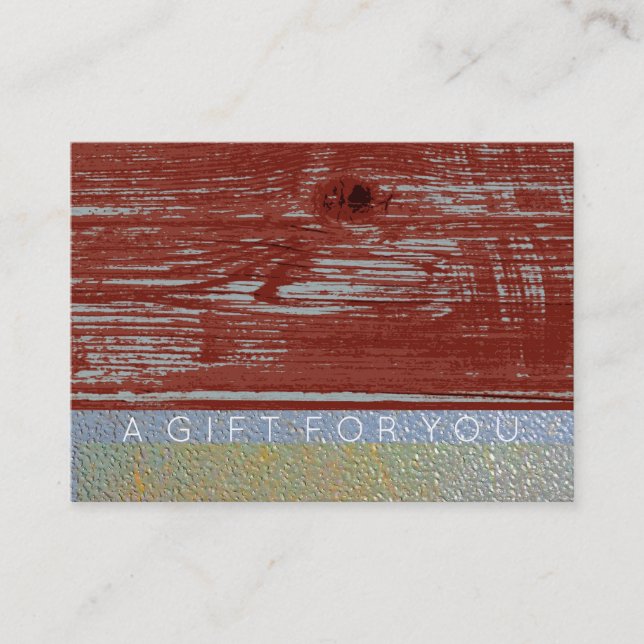 Wood manar för enkel ladugård presentkort rabattkort (Framsida)