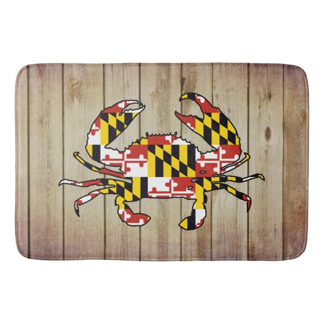 Wood Maryland flagga bathmat Badrumsmatta (Framsidan)