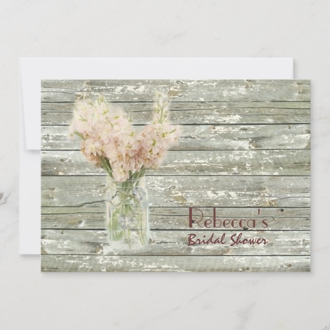 wood masonburk för ladugård som gifta sig möhippan inbjudningar (Framsida)