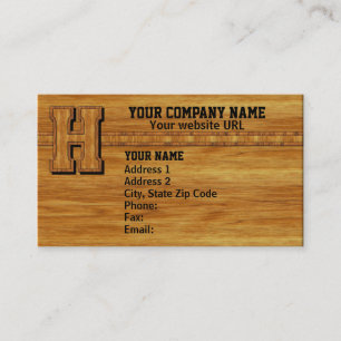 Wood MonogramH Visitkort