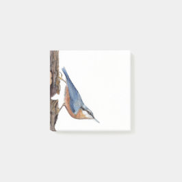 Wood Nuthatch Bird Post-it® Notes, 3 tum x 3 tum Post-it Block