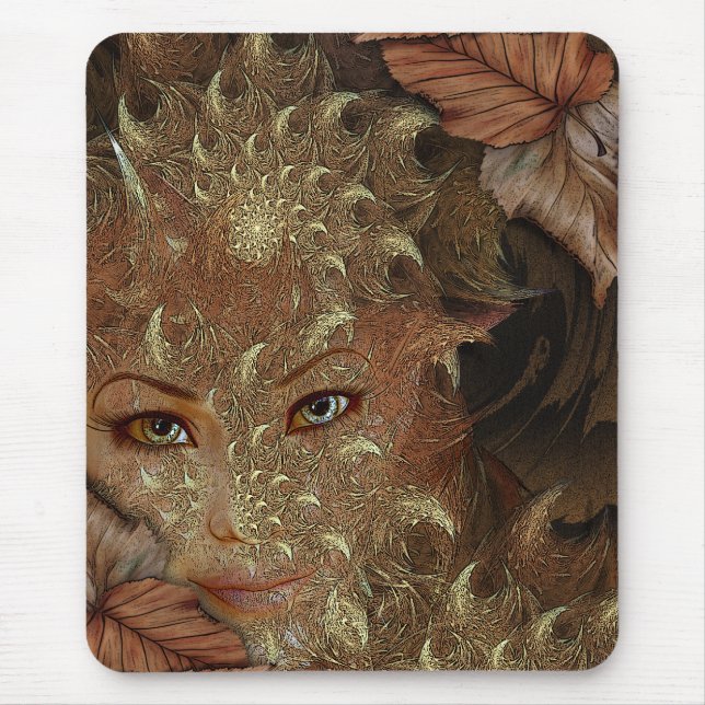 Wood Nymph Mousepad för höst Musmatta (Framsidan)