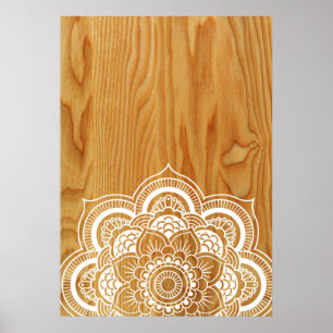 Wood och Mandala Poster