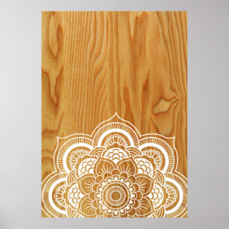 Wood och Mandala Poster